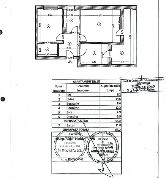 Metalurgiei Apartament 2 camere   67 MP  Bloc 2021